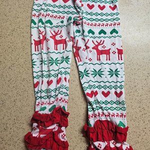 Boutique Christmas leggings- tag says xxl 6-7T